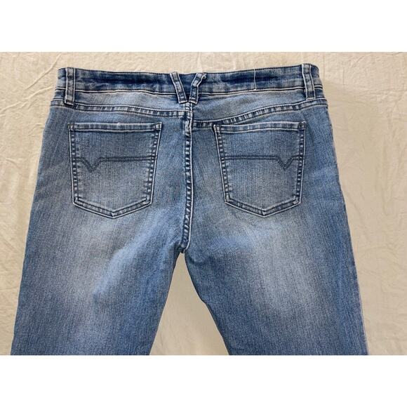 Volcom 'Super Stoned Skinny' Raw Cuff Stretch Denim Skate Jeans. Women's 9. GUC! - Picture 9 of 9